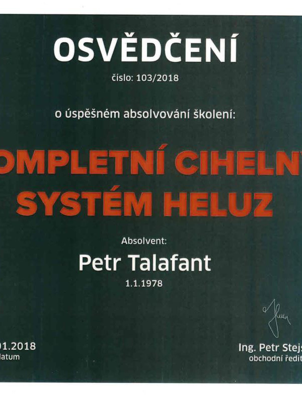 certifikát