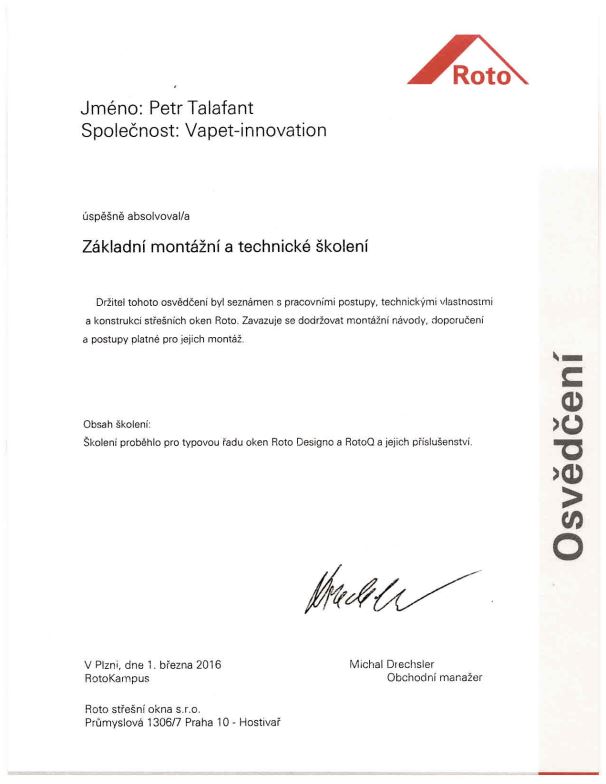certifikát
